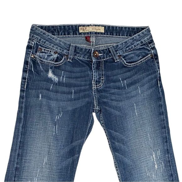 BKE Madison Distressed Boot Cut Jeans Size 29 - Picture 1 of 13
